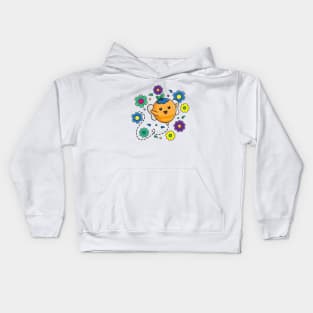 Blueberry bee with a cute face Kids Hoodie